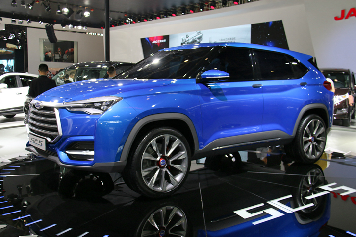 江淮のSUVである「SC-5コンセプト」。同社がイタリア・トリノに構えるデザイン拠点の作。