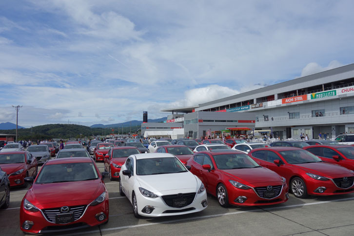 数え切れないほどの「アクセラ」。船積みされて輸出されるかのよう。