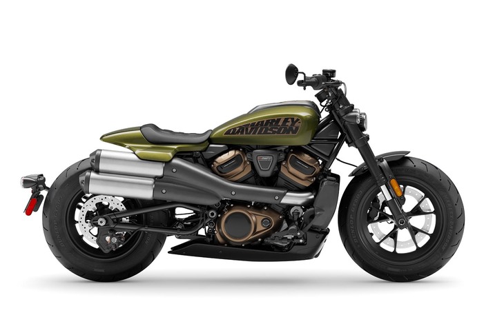 新色「ミネラルグリーンメタリック」の「ハーレーダビッドソン・スポーツスターS」。（写真はすべて米国仕様車）