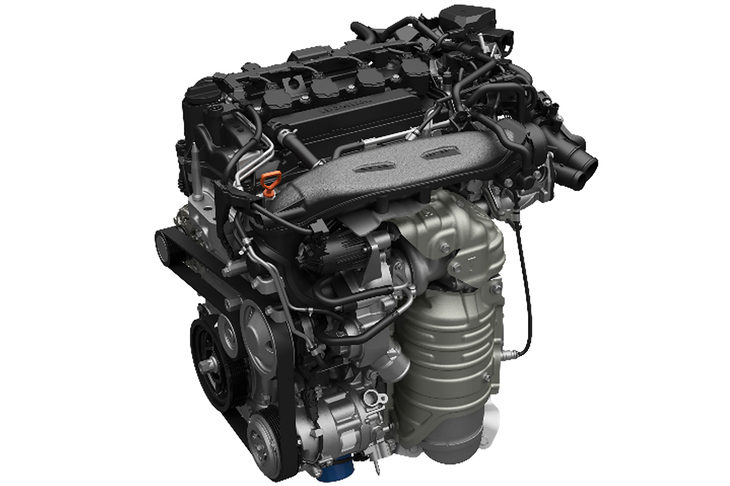 従来モデルから受け継がれた1.5リッター直4直噴ターボエンジン。2022年にはハイブリッドモデルも導入されるが、グローバルでいえば純エンジン仕様のほうが主力と目されている。