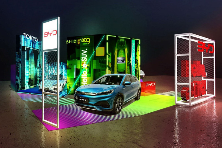 BYDオートジャパンのブースイメージ。