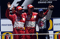 F1アメリカGP、シューマッハー8勝目、佐藤が初表彰台！【F1 04】の画像