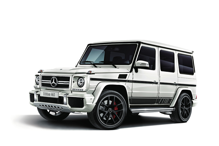 「G63エディション463」。外装色は「designoミスティックホワイトII」。