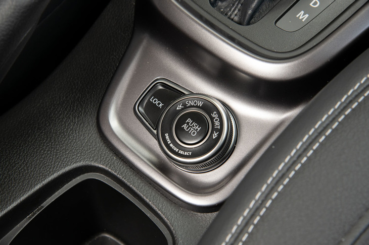 「エスクード」の4WDシステムには、前後軸の直結モードや、“対角線スタック”におちいった際などに重宝するブレーキ制御式の疑似LSD機能などが備わっている。このクラスの、この価格帯のSUVでここまで充実した4WDシステムを持つクルマは珍しい。