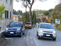 シエナ市内で。2022年冬のワンシーン。