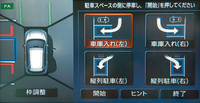 「アラウンドビューモニター」に設定された「インテリジェントパーキングアシスト」機能。
    