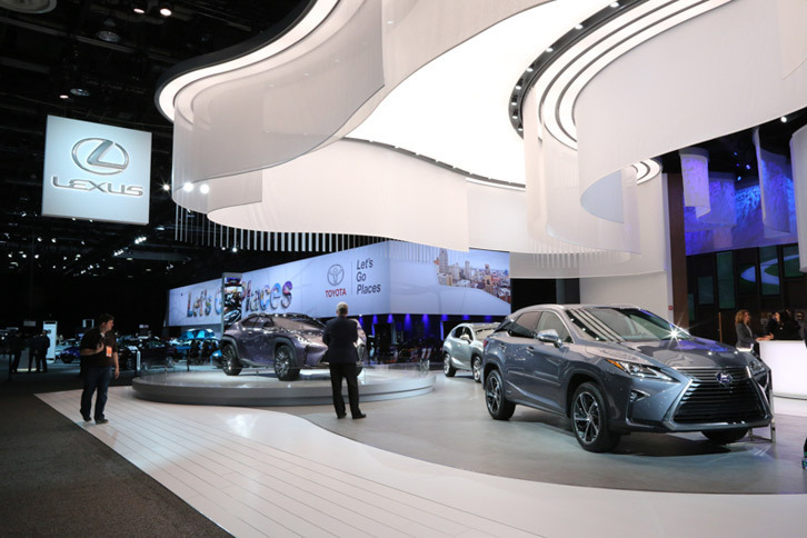 レクサスブースの様子。