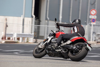 ボディーサイズの弊害を感じさせないハンドリングのよさも「ロケット3 R」の魅力。トライアンフは同車について、クルーザーではなく「究極の高性能ロードスター」と表現している。