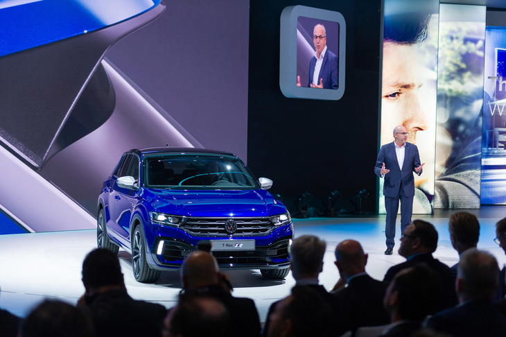 報道陣向けに初公開された「T-ROC R」。