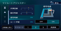 有料優先、道幅優先、渋滞回避など、それぞれに優先度を設定できるマイルートアジャスターは便利な機能。