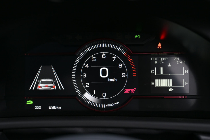 スバルBRZ STI Sport（メーターパネル）