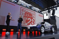 ルマン24時間レース（6回！）とパリダカールラリーの両方を勝った唯一のドライバーであるジャッキー・イクス氏が登場し、ともに75周年を祝った。