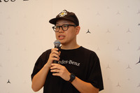会場に姿を見せたアーティストのVERDY氏。「これから自分が欲しいと思うものをつくっていくので、楽しみにしてください」などとコメントした。