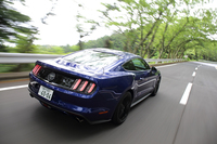 
    フォード・マスタング 50 YEARS EDITION
    ボディーサイズ：全長×全幅×全高＝4790×1920×1380mm／ホイールベース：2720mm／車重：1660kg／駆動方式：FR／エンジン：2.3リッター直4 DOHC 16バルブ ターボ／トランスミッション：6段AT／最高出力：314ps/5500rpm／最大トルク：44.3kgm/3000rpm／タイヤ：（前）255/40ZR19 （後）255/40ZR19／車両本体価格：465万円
    