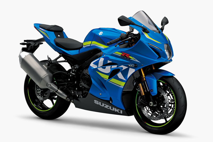 「スズキGSX‐R1000R ABS」。ボディーカラーは「トリトンブルーメタリック」。