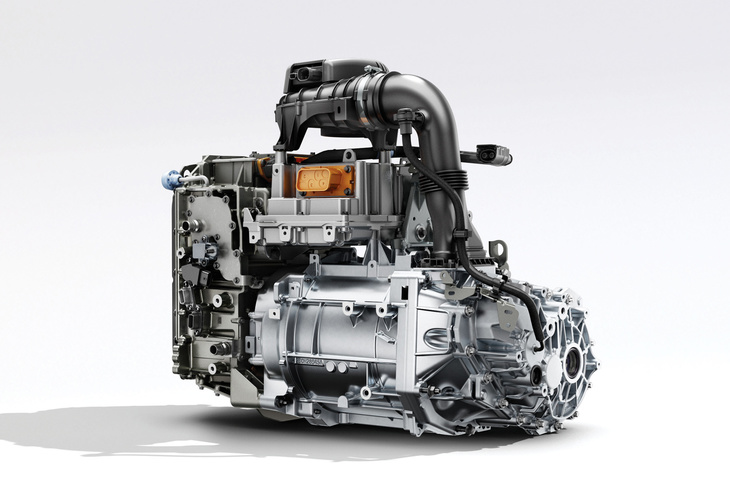 EVコンパクトカー「ルノー・ゾエ」のパワートレイン。モーターには希土類磁石を使わない独自構造の「EESM」が採用されている。