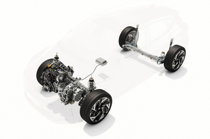追加されたマイルドハイブリッド車のパワートレイン。