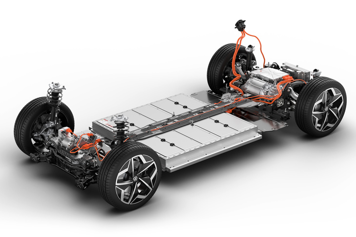 フォルクスワーゲンのEV専用プラットフォーム「MEB」。