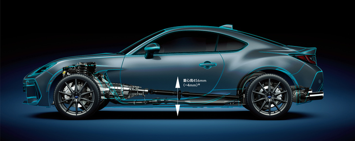 重心高は456mmと、従来型より4mmの低重心化を実現。重量増も20～40kgに抑えられた。