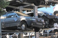 ある解体ヤードにて。標準仕様の「ウーノ」用はあれど、ターボ仕様の部品取り用は希少とファンは語る。