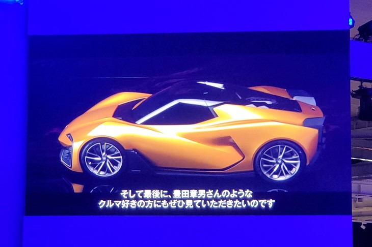 スポーツカータイプのBEV「SPORTS EV」。こうしたモデルもフルラインナップ化戦略のなかに含まれている。