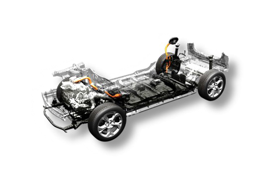 「SKYACTIVマルチソリューションスケーラブルアーキテクチャー」のひとつ、ロータリーエンジンのレンジエクステンダーを搭載したEVのパワートレインとプラットフォーム。