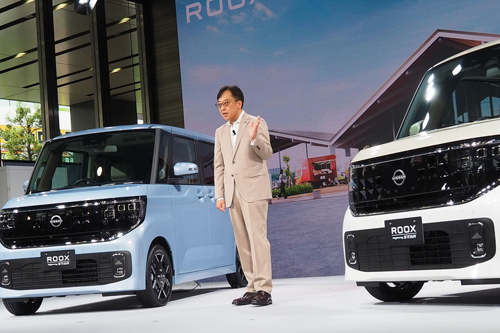 新型「日産ルークス」を紹介した日産自動車 日本マーケティング＆セールス執行職の杉本 全氏。