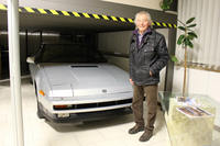 マージさんの秘蔵車「スバル・アルシオーネ」。イタリアに2台輸入されたといわれるうちの1台という。