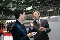 レオナルド・フィオラヴァンティにインタビューする筆者。2008年。