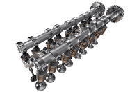 動弁機構はDOHC 4バルブ。「コルベット」といえばOHVのイメージが強いが、「C4」時代の「ZR-1」にもロータスチューンの5.7リッターV8 DOHCエンジン「LT5」が搭載されていた。