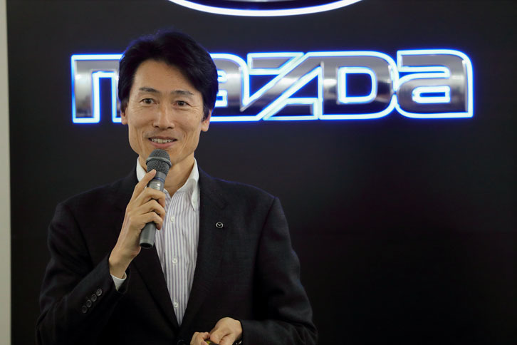 マツダの車両開発本部長、松本浩幸氏。