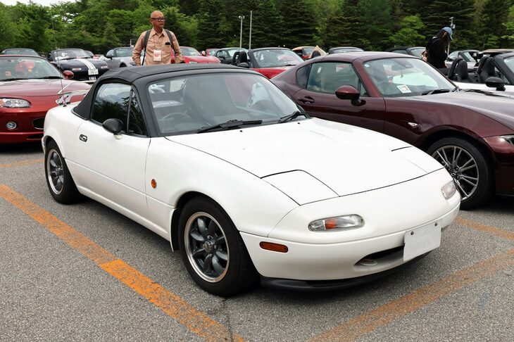 ここで参加台数を発表。初代となる「NA」型は243台が参加し、全体の22％を占めたという。歴代モデルでは2番目に多い数字だが、前回は262台が参加していたので、わずかに減少したことになる。