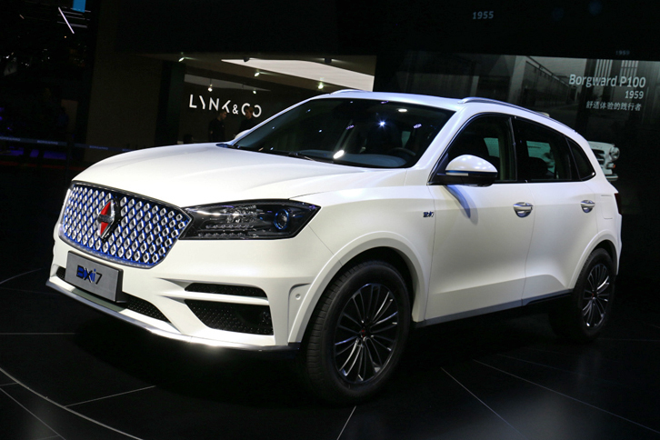 福田汽車のプレミアムブランドで、かつてのドイツ車のブランド名を使用しているボルクヴァルト。これはその新型SUV「BXi7」。2016年に発売した「BX7」のEV版である。