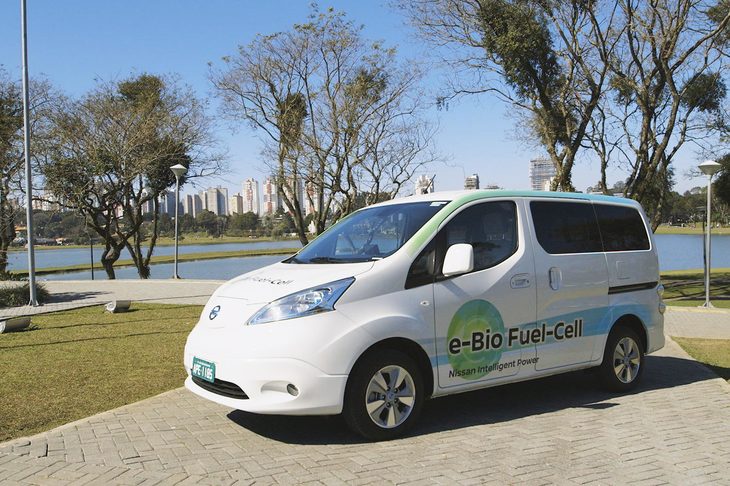 代替燃料を使った燃料電池車は、ブラジルなどバイオエタノールの供給インフラが整った地域における、クルマのカーボンニュートラル実現を意図したものだった。それが工場用発電機に応用されることになるとは……。