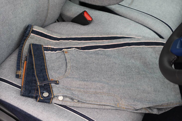 日産ルークスBEAMSカスタマイズド コンセプト（ジーンズの裏地との対比）