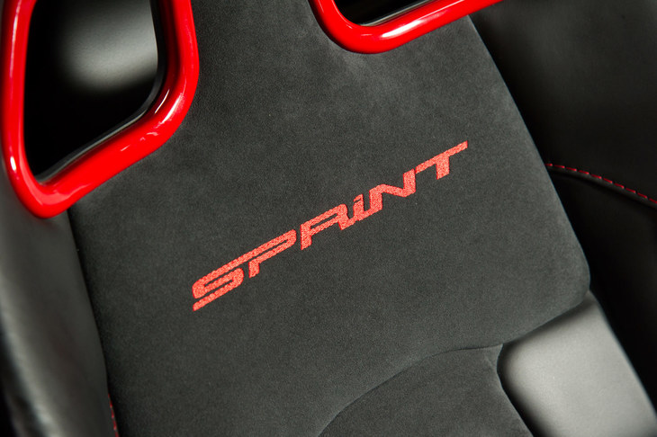 ボディーの各所にあしらわれた「SPRINT」のロゴ。「スプリント」とは1971年に登場した初代「エラン」の高性能モデルに用いられた、懐かしいモデル名である。