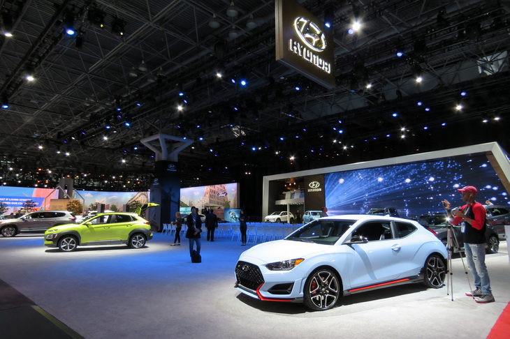 ヒュンダイブースの様子。