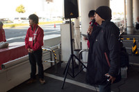 屋外に場所を移して、コースの説明を受ける。