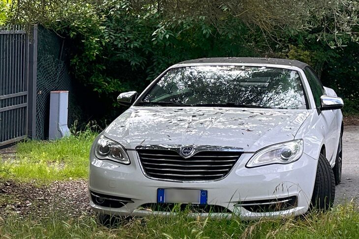 「ランチア・フラヴィア」。2023年6月シエナで。