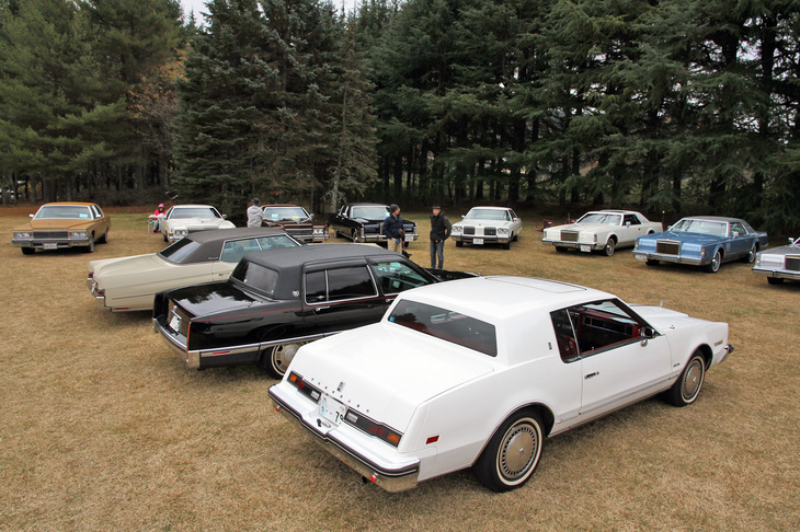 ラグジュアリーカーを中心に、ノーマルの、おとなしいがデカいモデルを集めた一角。