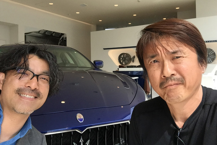 「マセラティ・ギブリ ディーゼル」には、同業者の塩見 智氏とともに、近所のディーラーにて試乗。その快音に、17年ぶりの感動を覚えた。