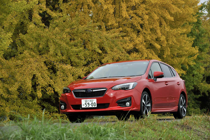 フロントマスクが端正に磨かれた、新型「スバル・インプレッサ」。先代のイメージを引き継ぎつつ、新プラットフォームを使ってフルモデルチェンジされた。（photo：高橋信宏）