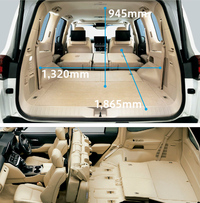 荷室まわりでは、上下2分割式だったテールゲートを一体型に改め、左右跳ね上げ式だった3列目シートを床下格納式とするなど、従来型より利便性の向上が図られた。