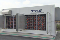 実証実験で用いられている水素製造安定化システム（写真）は、ハイブリッド車「トヨタ・プリウス」の使用済みニッケル水素バッテリーを180個内蔵。「ハマウィング」が停止した場合でも、2日分の水素を供給できる。