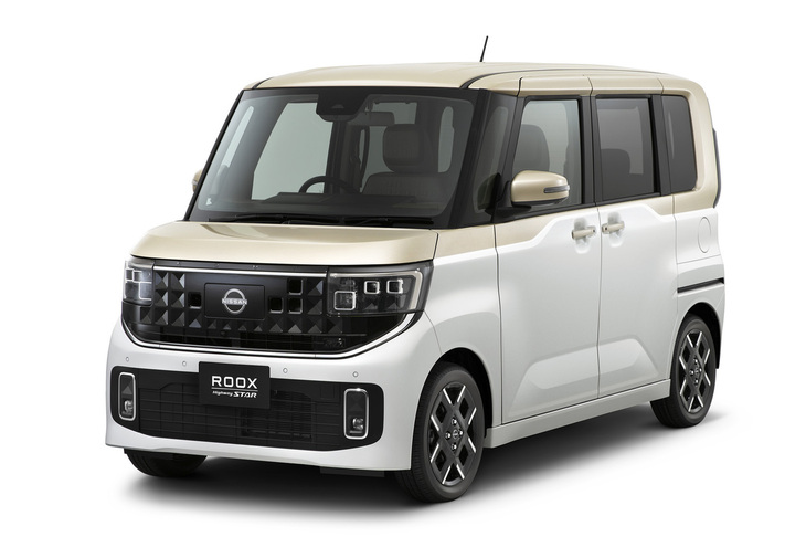 新型「日産ルークス」は、「かどまる四角」をモチーフとした外観や、リビングルームのような心地よい空間をうたう車内がセリングポイントだ。