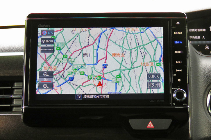 ホンダN-BOXカスタムG・L Honda SENSING（ナビ画面）