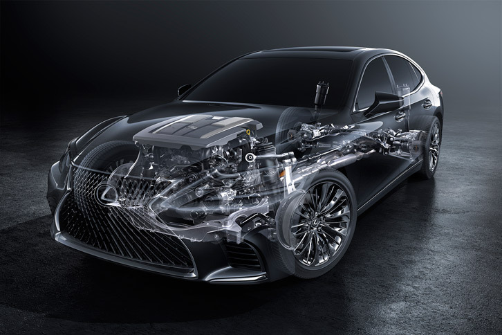 レクサスLS500（透視図）