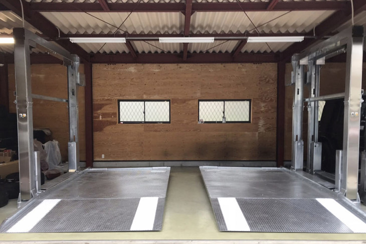 標準タイプを2基並べた設置例。設置は屋内のみならず屋外でも可能である。