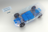 今回ボルボが示した、内燃機関を持たない電気自動車のイメージ。