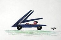 シトロエンなどのポスターを手がけた作家の回顧展の画像